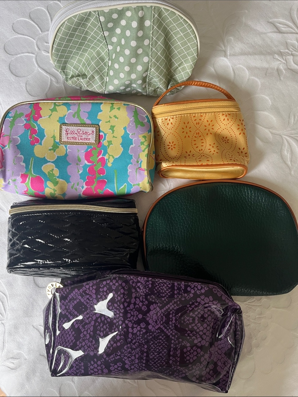 Estee Lauder x Lilly Pulitzer Green Floral Cosmetic Pouch